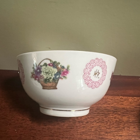 VINTAGE LILING CHINA PORCELAIN 4 1/2" RICE BOWL 1940’s - Picture 4 of 7